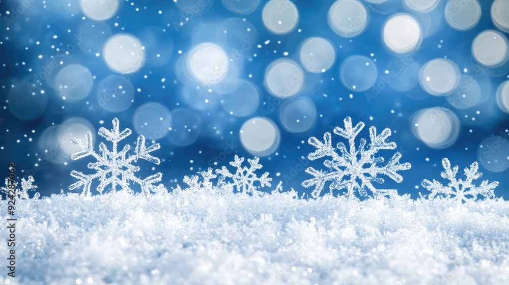 Winter background with snowflakes. Christmas and New Year concept Winter background with snowflakes. Christmas and New Year concept