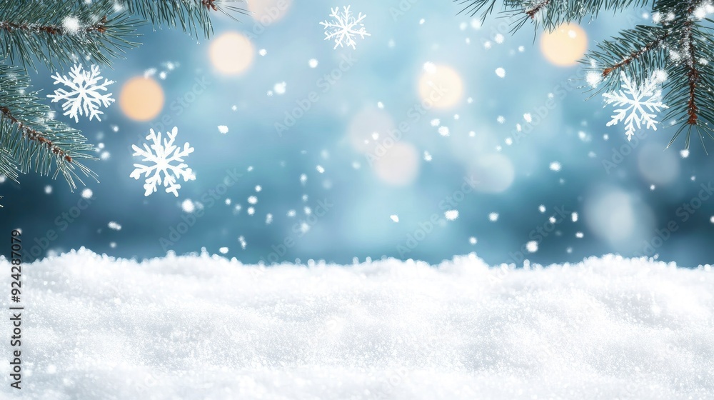 Winter background with snowflakes. Christmas and New Year concept Winter background with snowflakes. Christmas and New Year concept