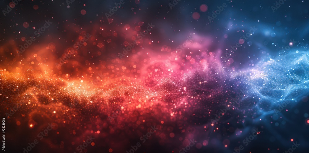 Fototapeta premium Cosmic Nebula: A Celestial Dance of Colors
