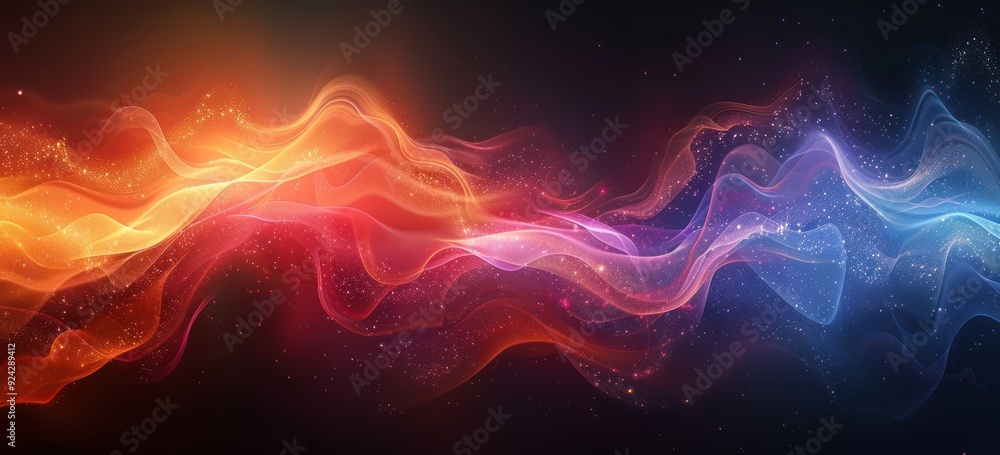 Abstract of Wavy Red and Blue Lights Abstract of Wavy Red and Blue Lights