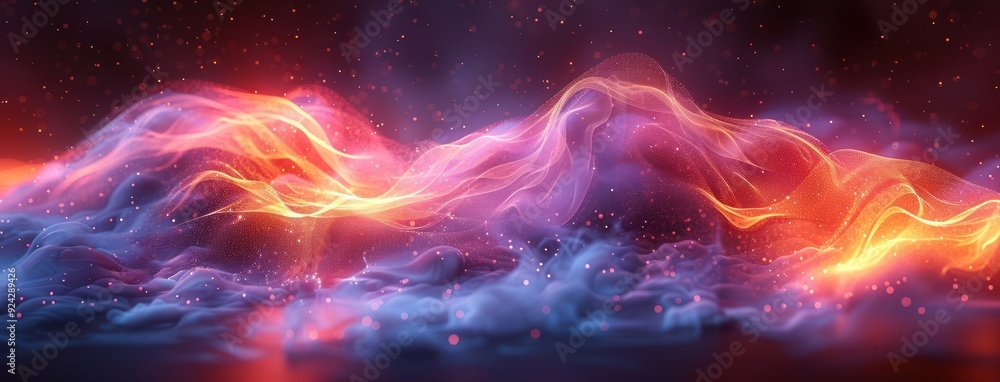 Obraz premium Abstract Glow and Smoke