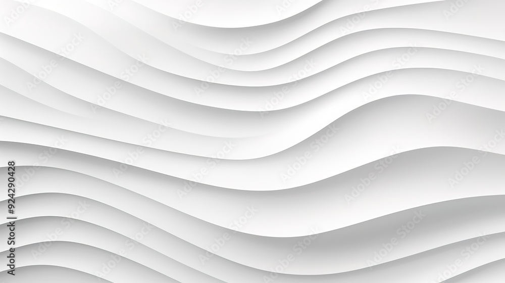 Abstract white wavy background with soft shadows. Abstract white wavy background with soft shadows.