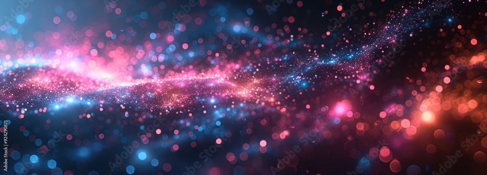 Fototapeta premium Abstract Galaxy with Pink and Blue Lights