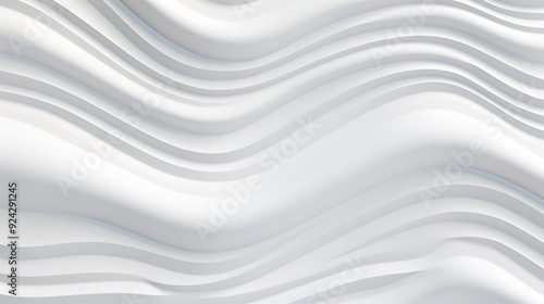 Abstract white wavy background with subtle lighting.