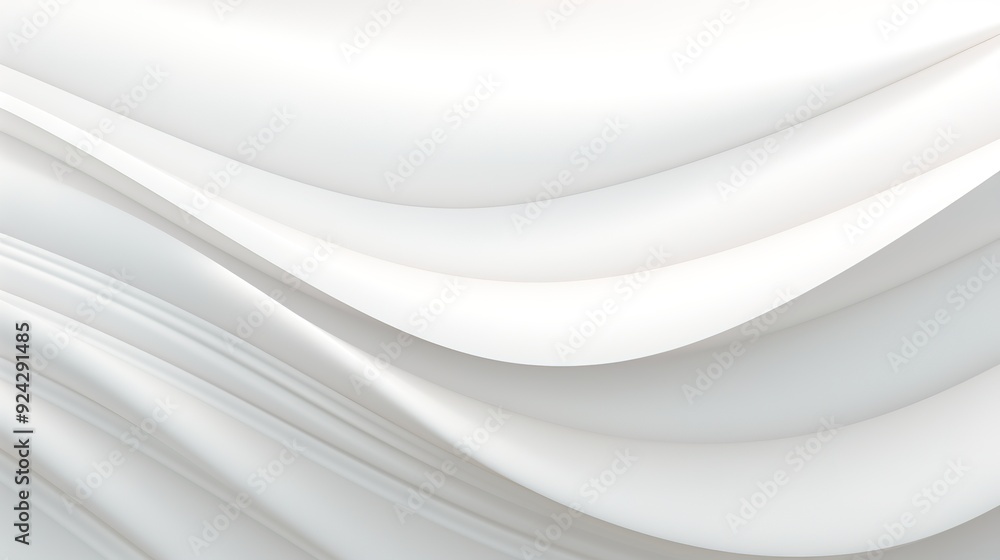 Abstract white wavy background with subtle shadows. Abstract white wavy background with subtle shadows.
