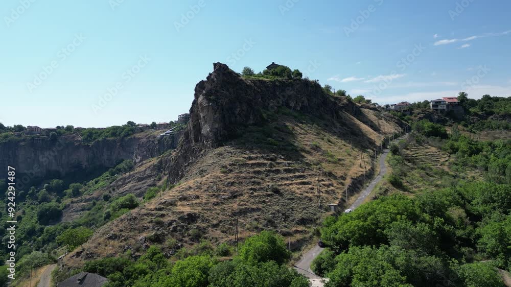 Basalt columns in Garni Gorge, know as Symphony of Stones in Armenia. Geological formation of octagonal basalt columns Basalt columns in Garni Gorge, know as Symphony of Stones in Armenia. Geological formation of octagonal basalt columns