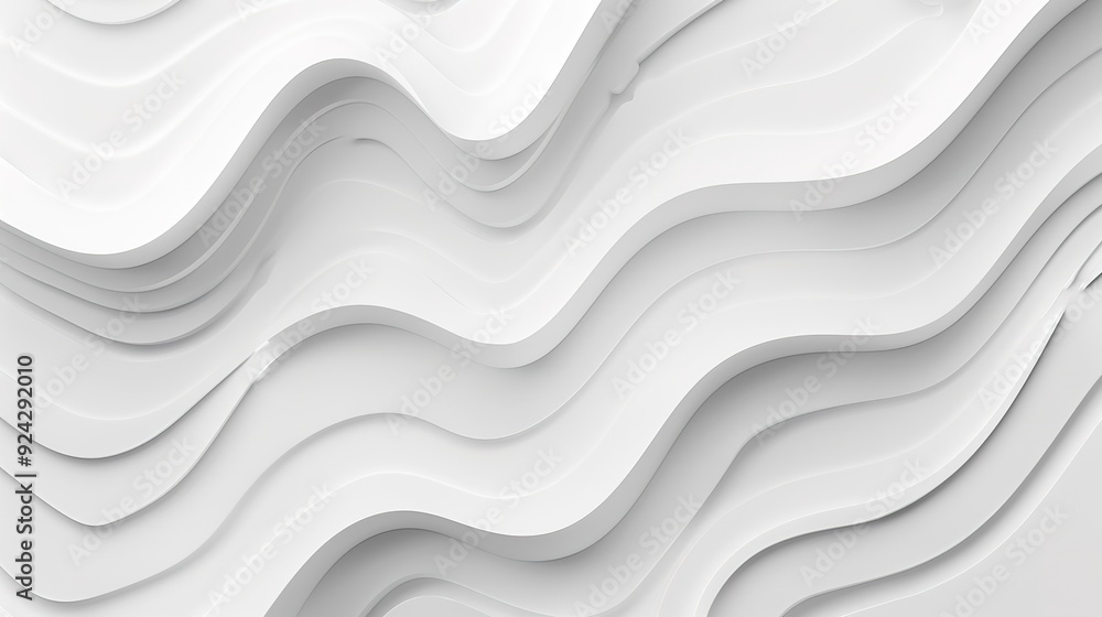 Abstract white wavy background, layered, modern, futuristic. Abstract white wavy background, layered, modern, futuristic.