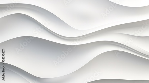 Abstract white wavy background, modern minimal design.