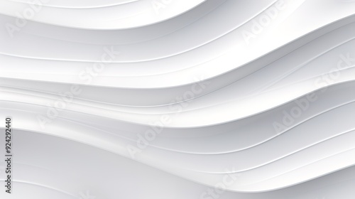 Abstract white wavy background, modern, clean design.