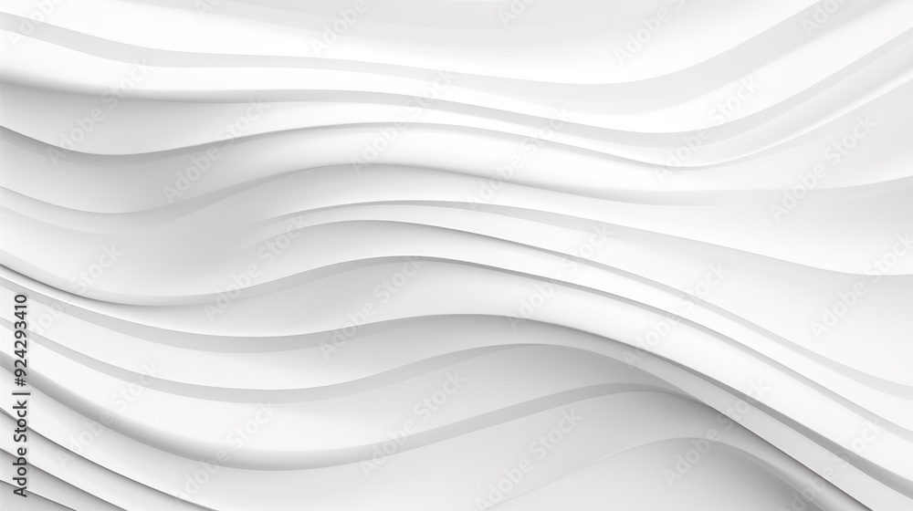 Obraz premium Abstract white wavy lines background.