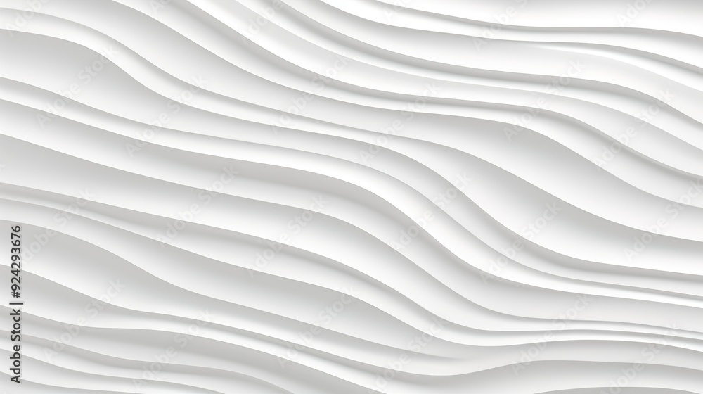 Obraz premium Abstract white wavy lines background.