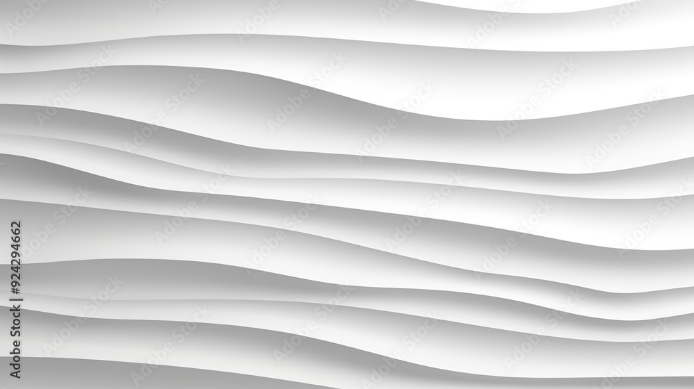 Fototapeta premium Abstract white wavy pattern background.