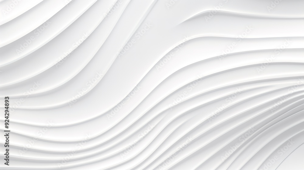Obraz premium Abstract white wavy pattern background.
