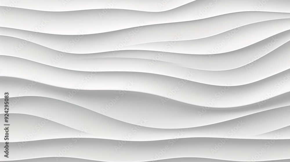Obraz premium Abstract white wavy pattern background.