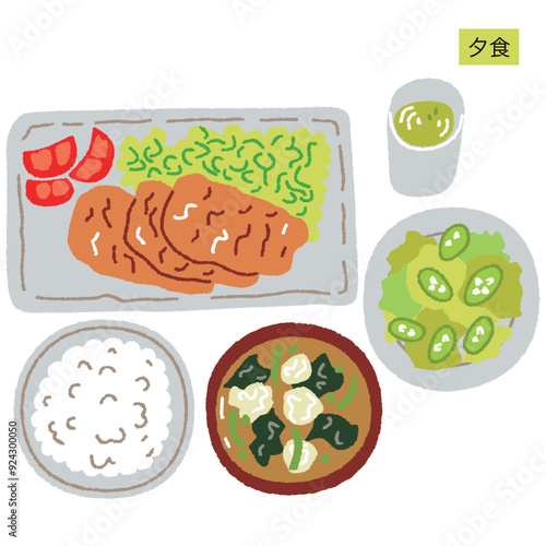 食事_夕食_豚の生姜焼き