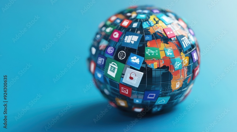 Global Network of Social Media Icons Global Network of Social Media Icons