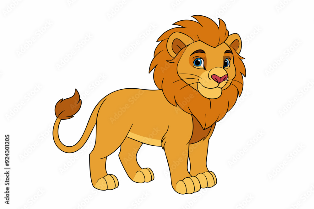 lion cartoon isolated on white lion cartoon isolated on white