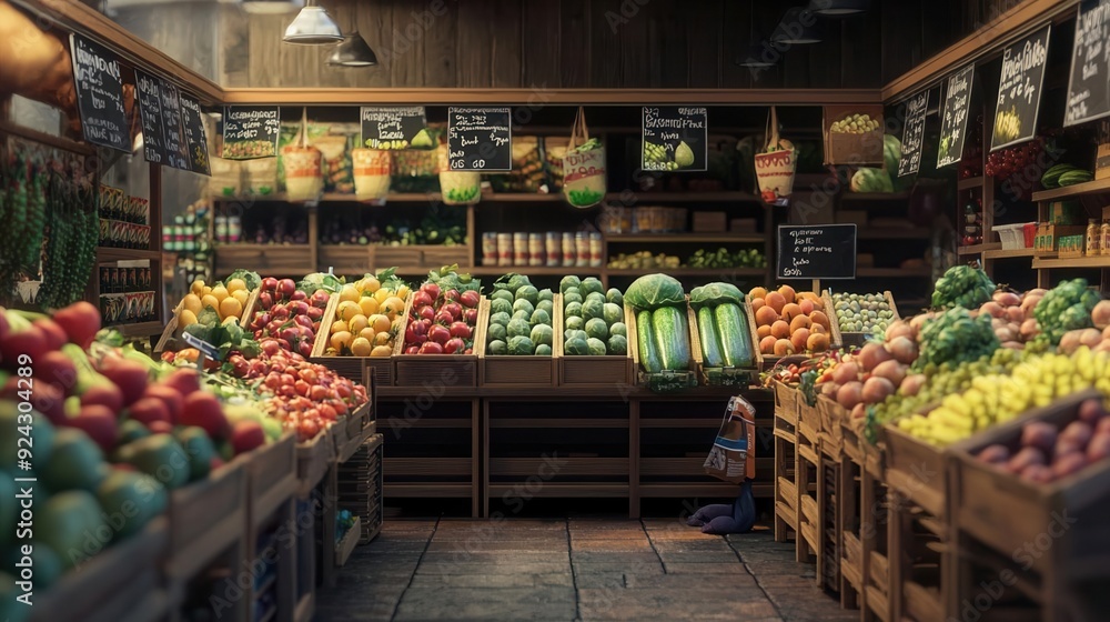 Fototapeta premium Vintage farmers market