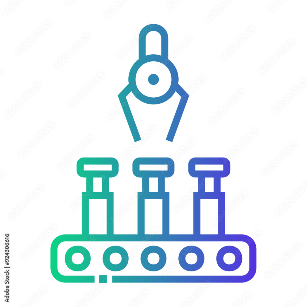 Obraz premium bottle machine Line Gradient Icon
