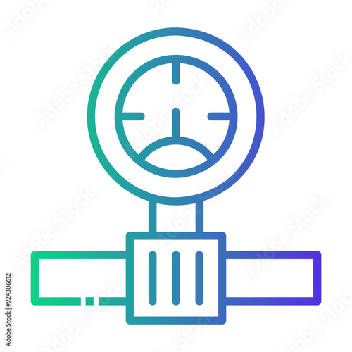 water meter Line Gradient Icon