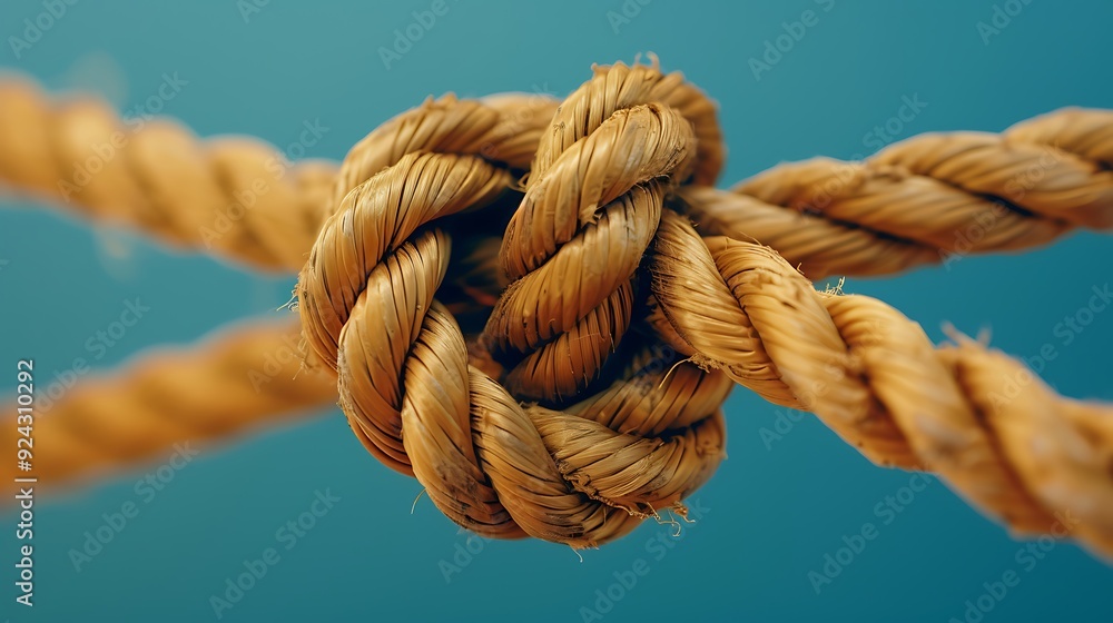 knot on a rope knot on a rope