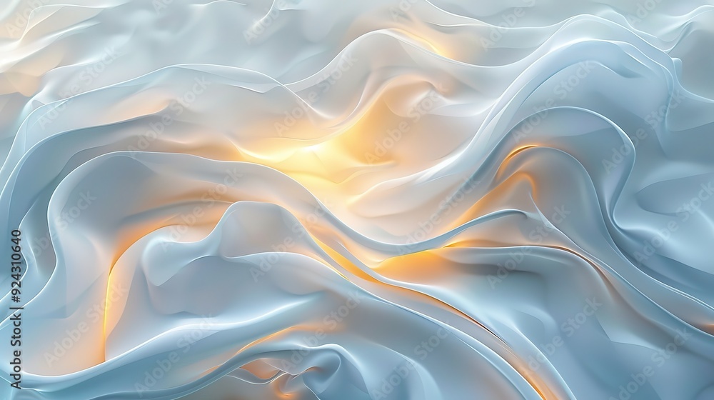 Obraz premium Abstract blue and gold flowing background.