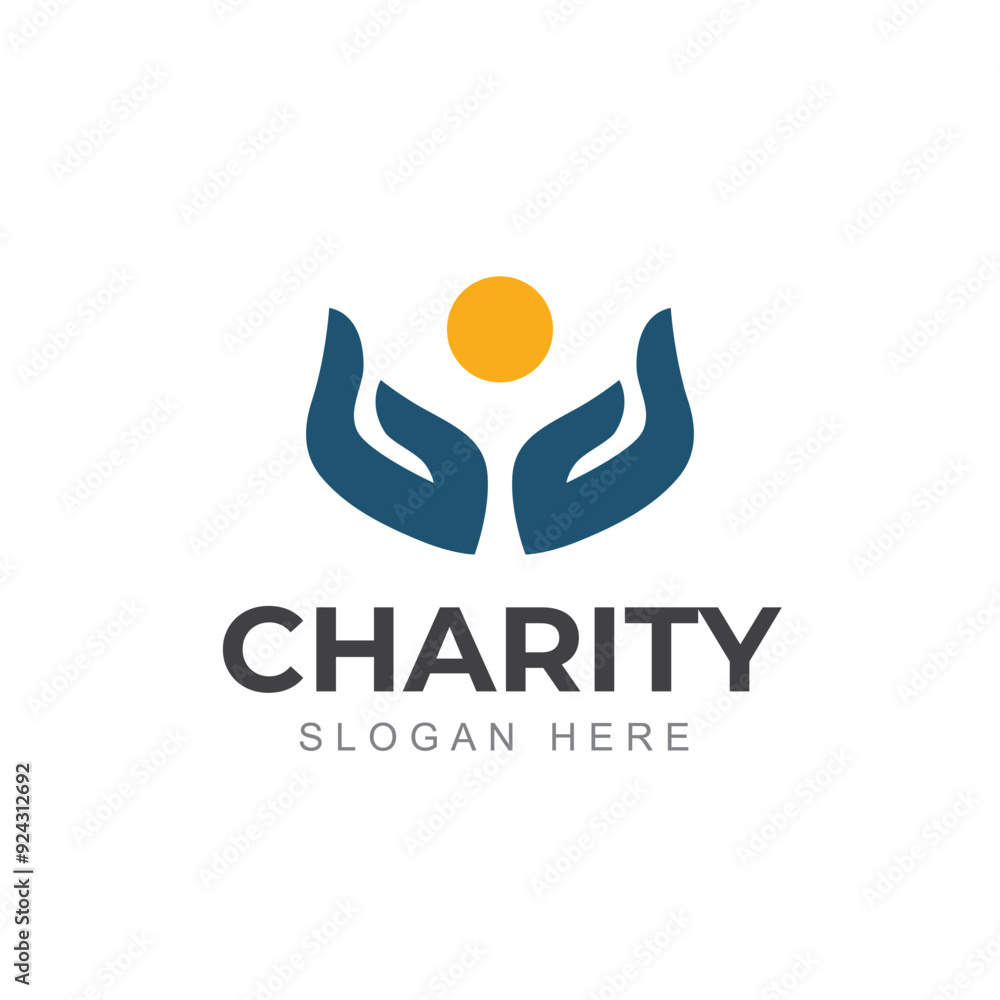 charity logo vector illustration template charity logo vector illustration template