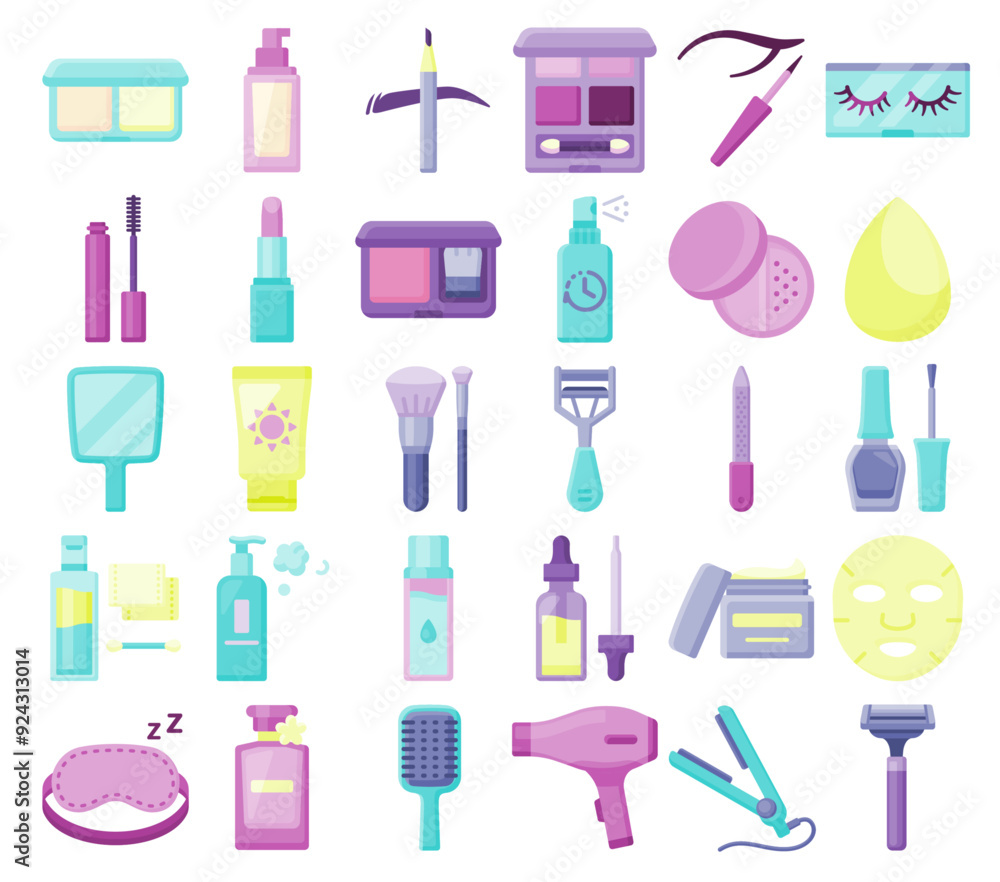 ICON Pack_Flat_Beauty and Cosmetics ICON Pack_Flat_Beauty and Cosmetics