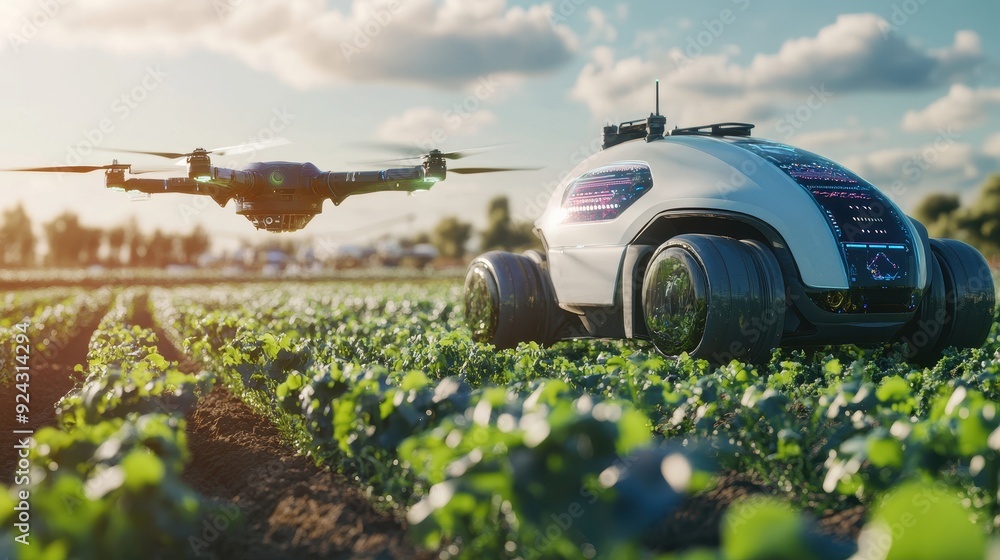 Autonomous Farming Drone and Robot Working in Field Autonomous Farming Drone and Robot Working in Field