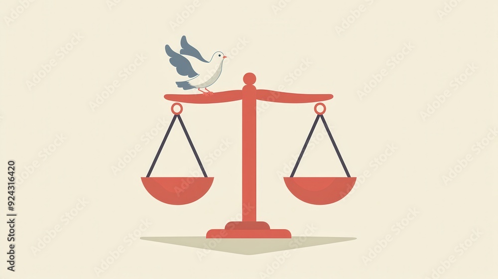 Dove on a Balance Scale Justice and Peace Dove on a Balance Scale Justice and Peace