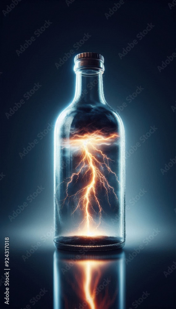 yellow thunder light keep in the glass bottle yellow thunder light keep in the glass bottle
