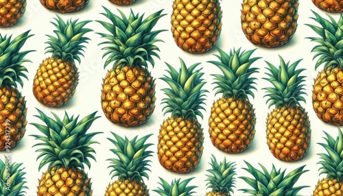 seamless pineapple pattern wallpaper