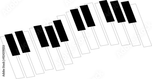 an illustration of a dancing piano keyboard