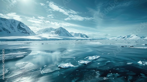 Wallpaper Mural Arctic wilderness, vast icy landscapes, crystal-clear glaciers, Northern Lights illuminating the sky, serene and untouched Torontodigital.ca