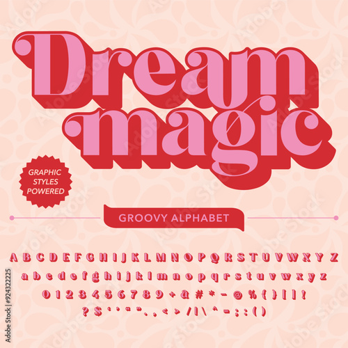 Dream Magic Retro Vintage Display bold Font alphabet