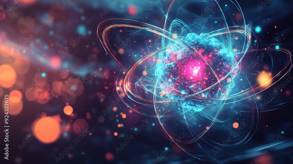 Glowing Subatomic Particle Field Revealed by Electron Microscope - Dynamic Science Background for Branding Glowing Subatomic Particle Field Revealed by Electron Microscope - Dynamic Science Background for Branding