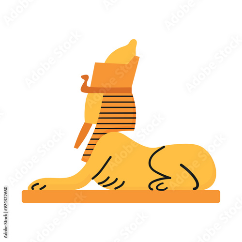 Sphinx icon clipart avatar logtotype isolated vector illustration