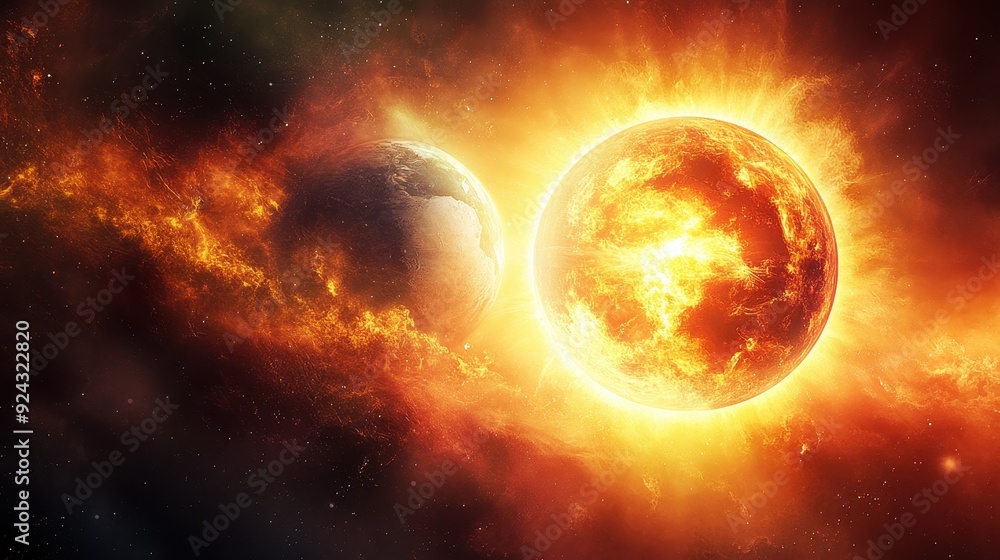 Fiery Explosion in Space, A Cosmic Catastrophe Fiery Explosion in Space, A Cosmic Catastrophe