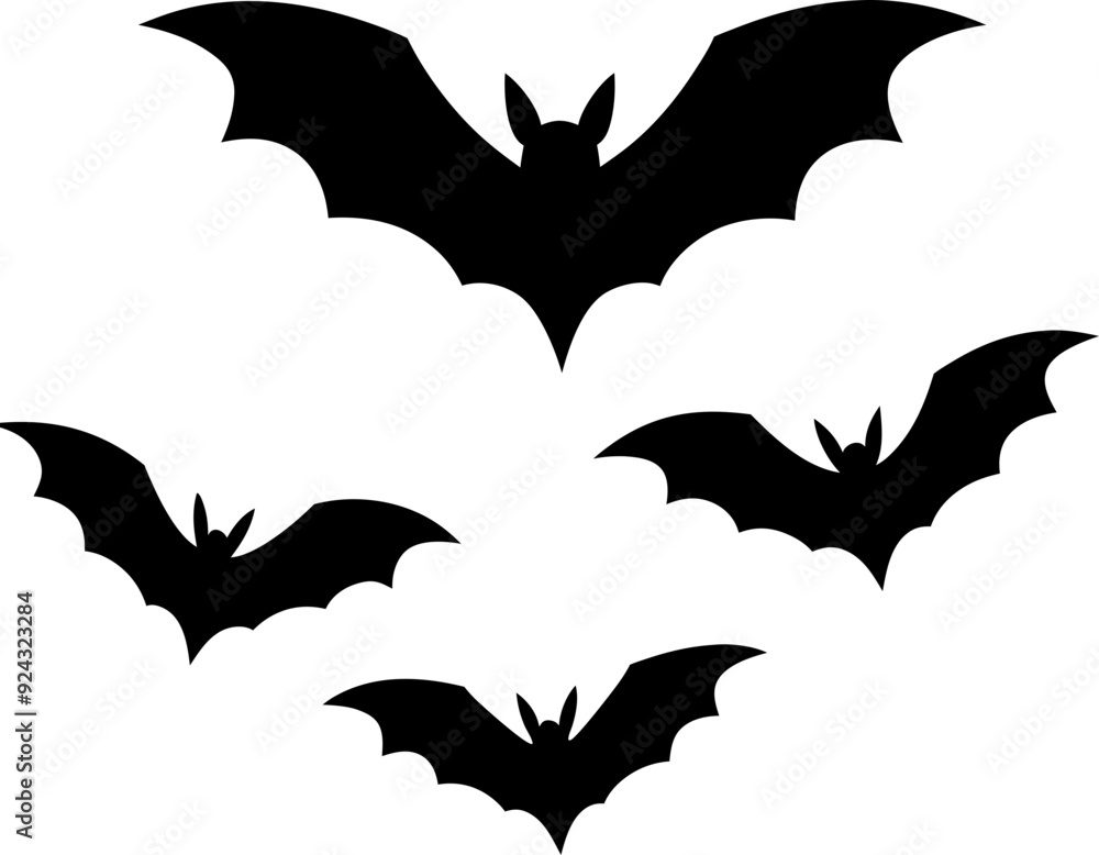 halloween bats flying silhouette clipart, four bats flying in the night, halloween illustration, spooky bats clip art, creepy halloween bats. halloween bats flying silhouette clipart, four bats flying in the night, halloween illustration, spooky bats clip art, creepy halloween bats.
