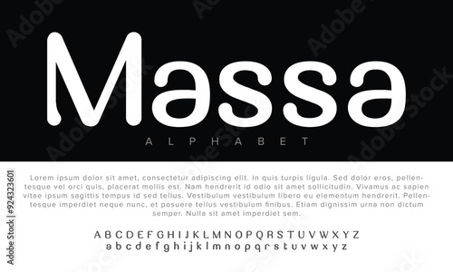 Luxury Massa Bold alphabet letters font for logo
