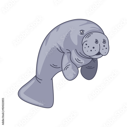 cute sea cow creature
