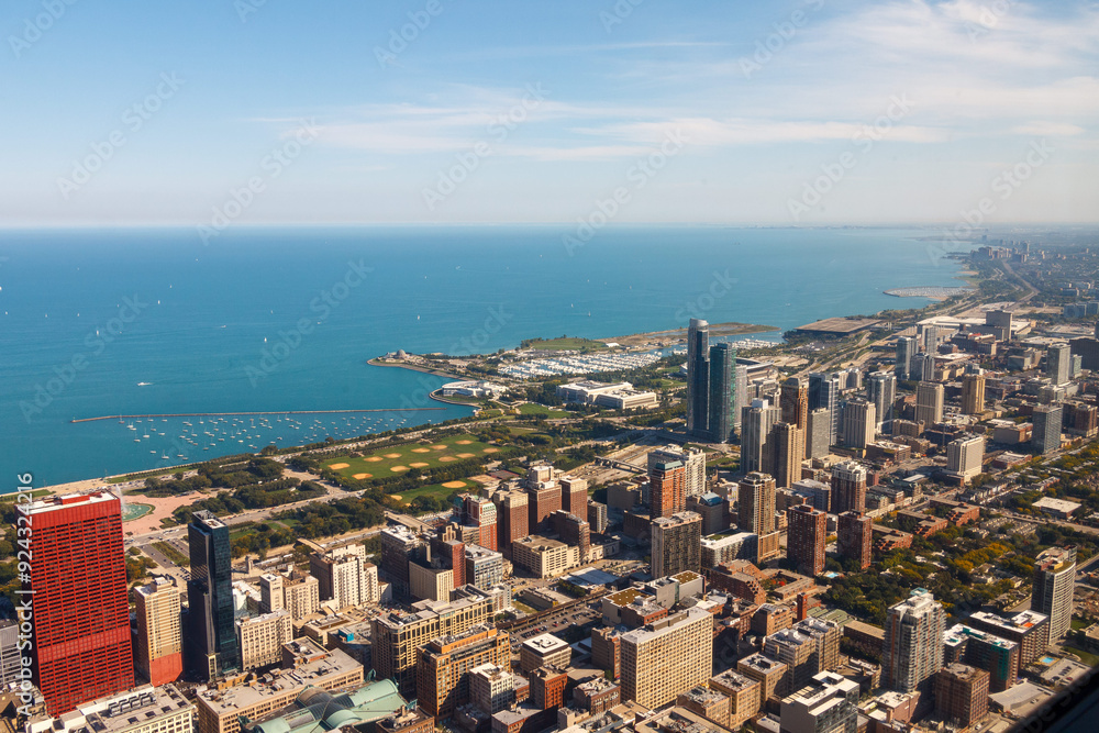 Fototapeta premium Modern Architecture Tower Buildings, Downtown Chicago, Illinois, United States