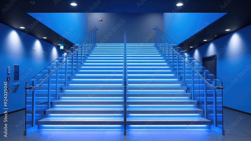 Use handrails on stairways for added safety Use handrails on stairways for added safety
