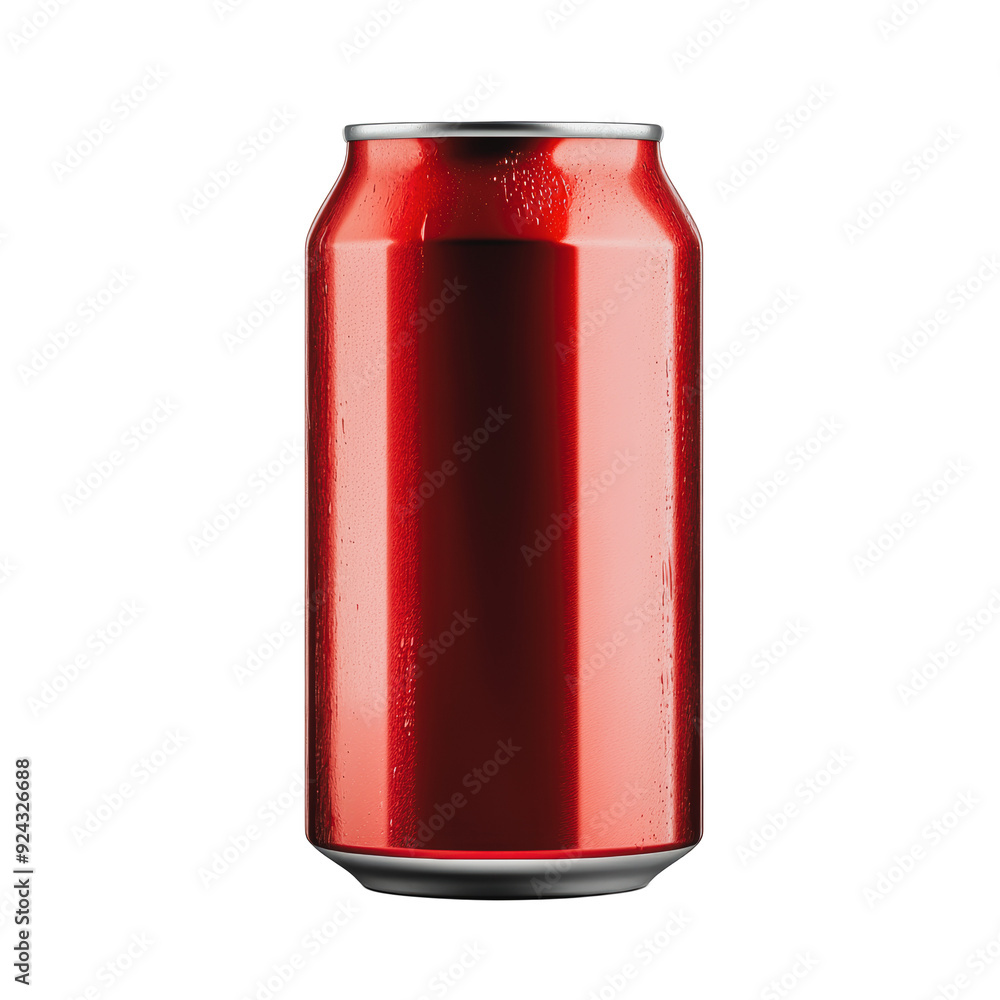 PNG A cold, condensation-covered red soda can on a plain background PNG A cold, condensation-covered red soda can on a plain background