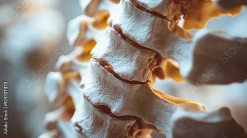 Close-up of a Human Vertebrae Column