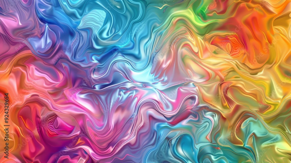 A mesmerizing abstract design with smooth fluid color shifts resembling a shimmering rainbow A mesmerizing abstract design with smooth fluid color shifts resembling a shimmering rainbow