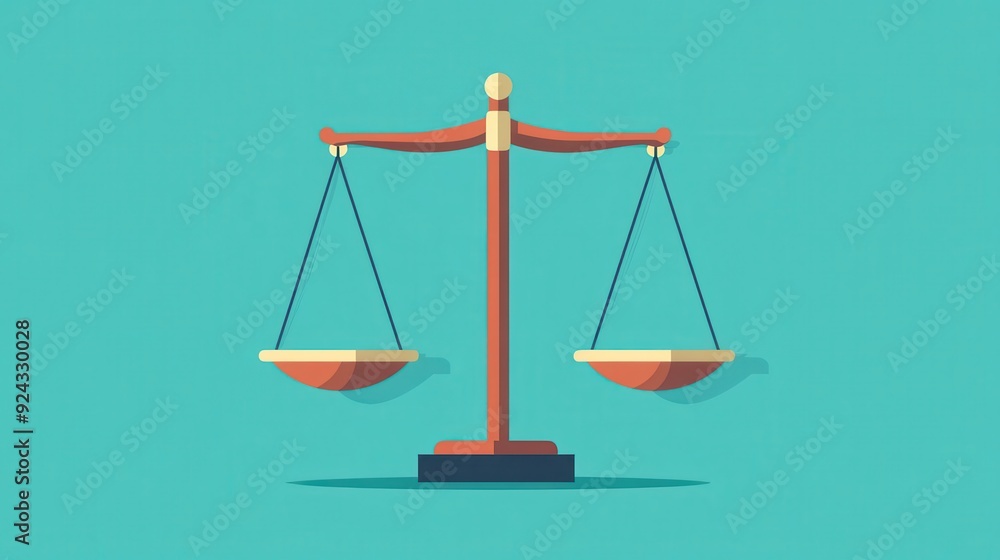 Scales of Justice Illustration. Scales of Justice Illustration.