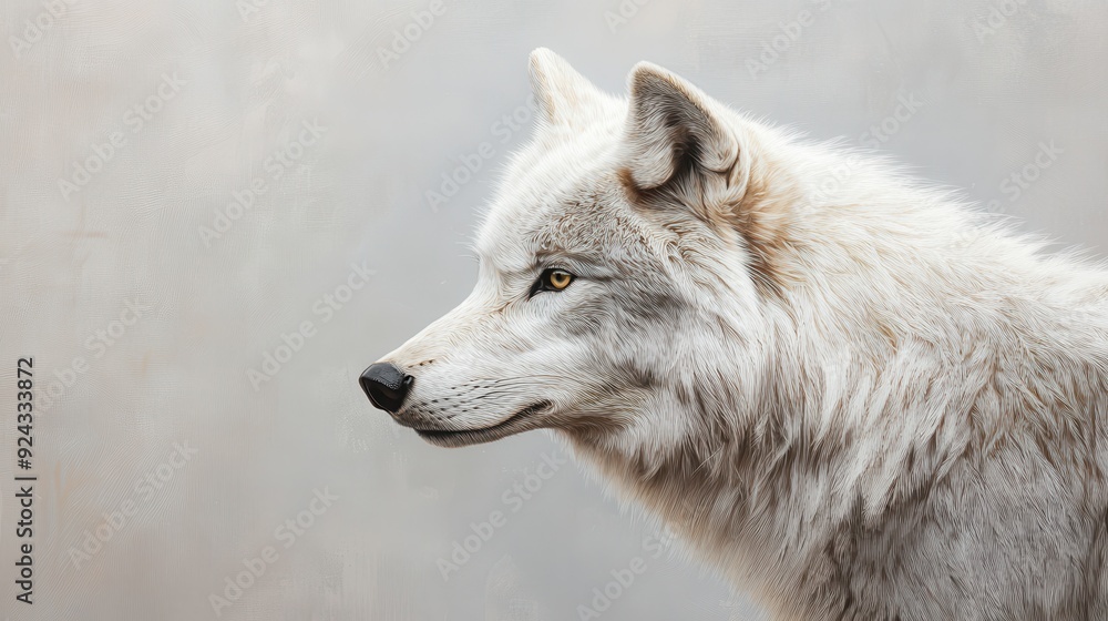Obraz premium White Wolf Portrait.