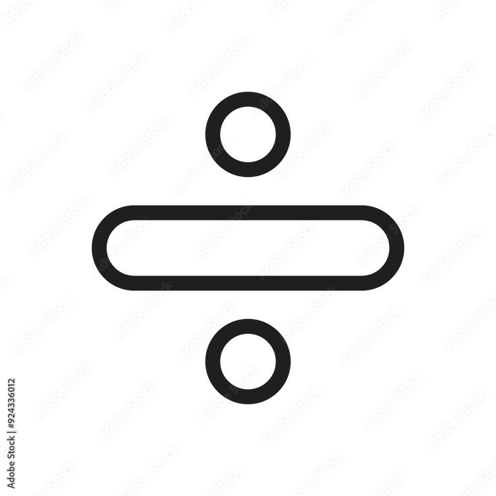 Division Symbol Icon - Line Division Symbol Icon - Line
