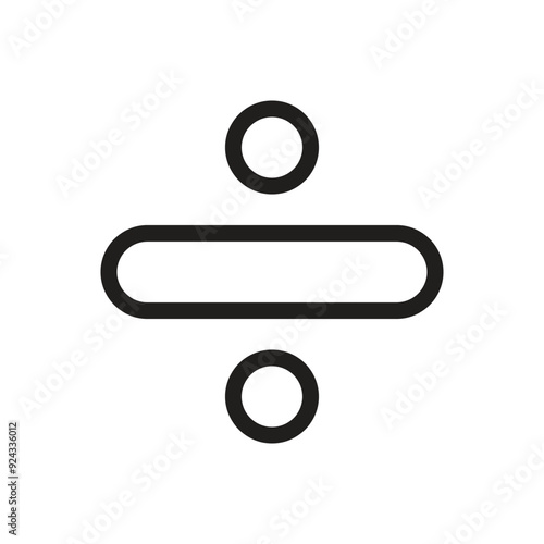 Division Symbol Icon - Line
